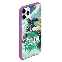 Чехол iPhone 11 Pro матовый The Legend of Zelda: Tears of the Kingdom Линк, цвет: 3D-фиолетовый — фото 2