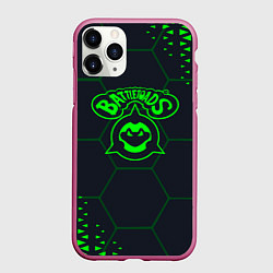 Чехол iPhone 11 Pro матовый Battletoads Абстракция соты