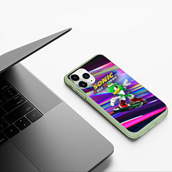 Чехол iPhone 11 Pro матовый Jet-the-hawk - Sonic Free Riders, цвет: 3D-салатовый — фото 2