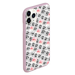 Чехол iPhone 11 Pro матовый Глаза и брови поп арт, цвет: 3D-розовый — фото 2