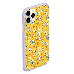 Чехол iPhone 11 Pro матовый Глаза круглые разноцветные, цвет: 3D-светло-сиреневый — фото 2