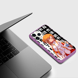 Чехол iPhone 11 Pro матовый Асуна - Sword art online, цвет: 3D-фиолетовый — фото 2