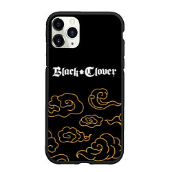 Чехол iPhone 11 Pro матовый Black Clover anime clouds