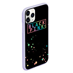 Чехол iPhone 11 Pro матовый Blackpink брызги красок, цвет: 3D-светло-сиреневый — фото 2