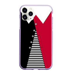 Чехол iPhone 11 Pro матовый Праздничный новогодний карнавальный костюм Буратин, цвет: 3D-светло-сиреневый