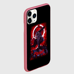 Чехол iPhone 11 Pro матовый Берсерк Гатс стоит на скале, цвет: 3D-малиновый — фото 2