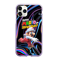 Чехол iPhone 11 Pro матовый Super Mario 3D World - Video game - Nintendo, цвет: 3D-светло-сиреневый