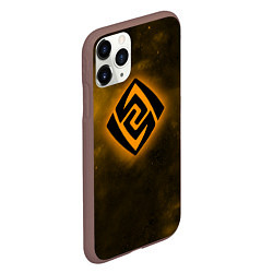 Чехол iPhone 11 Pro матовый ГЕО элемент Genshin Impact, цвет: 3D-коричневый — фото 2