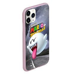 Чехол iPhone 11 Pro матовый Boo - Super Mario 3D World - Nintendo, цвет: 3D-розовый — фото 2