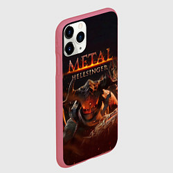 Чехол iPhone 11 Pro матовый Полудемон Metal Hellsinger, цвет: 3D-малиновый — фото 2