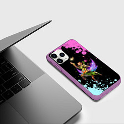Чехол iPhone 11 Pro матовый Красивая Энча, цвет: 3D-фиолетовый — фото 2