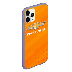 Чехол iPhone 11 Pro матовый Chevrolet абстракция, цвет: 3D-серый — фото 2