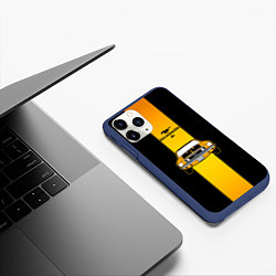 Чехол iPhone 11 Pro матовый Авто ford mustang, цвет: 3D-тёмно-синий — фото 2