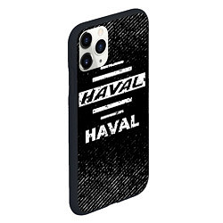 Чехол iPhone 11 Pro матовый Haval с потертостями на темном фоне, цвет: 3D-черный — фото 2