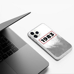 Чехол iPhone 11 Pro матовый 1983 - в красной рамке на светлом, цвет: 3D-белый — фото 2