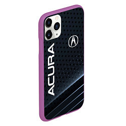 Чехол iPhone 11 Pro матовый Acura карбон, цвет: 3D-фиолетовый — фото 2