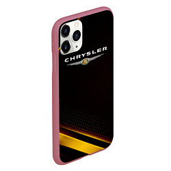 Чехол iPhone 11 Pro матовый Chrysler Абстракция, цвет: 3D-малиновый — фото 2