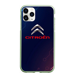 Чехол iPhone 11 Pro матовый Citroёn абстракция неон, цвет: 3D-салатовый