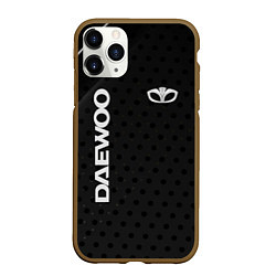Чехол iPhone 11 Pro матовый Daewoo Карбон