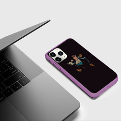 Чехол iPhone 11 Pro матовый Остров сокровищ Доктор Ливси, цвет: 3D-фиолетовый — фото 2