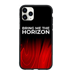 Чехол iPhone 11 Pro матовый Bring Me the Horizon red plasma