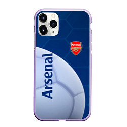 Чехол iPhone 11 Pro матовый Arsenal Мяч, цвет: 3D-светло-сиреневый