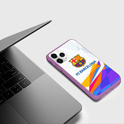 Чехол iPhone 11 Pro матовый Barcelona цветные геометрии, цвет: 3D-фиолетовый — фото 2