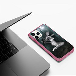 Чехол iPhone 11 Pro матовый F*ck your halloween!, цвет: 3D-малиновый — фото 2