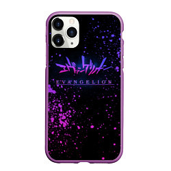 Чехол iPhone 11 Pro матовый Evangelion neon logo