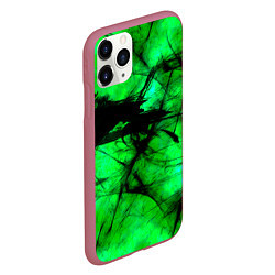 Чехол iPhone 11 Pro матовый Зеленый фантом, цвет: 3D-малиновый — фото 2