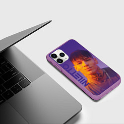 Чехол iPhone 11 Pro матовый Niletto на фиолетовом фоне, цвет: 3D-фиолетовый — фото 2
