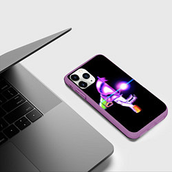 Чехол iPhone 11 Pro матовый Evangelion neon, цвет: 3D-фиолетовый — фото 2