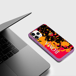 Чехол iPhone 11 Pro матовый Roma Краска, цвет: 3D-фиолетовый — фото 2