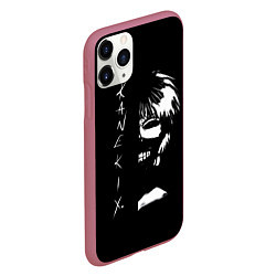 Чехол iPhone 11 Pro матовый Tokyo Ghoul Kaneki Ken - anime, цвет: 3D-малиновый — фото 2