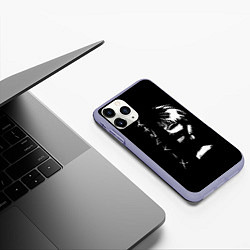 Чехол iPhone 11 Pro матовый Tokyo Ghoul Kaneki Ken - anime, цвет: 3D-светло-сиреневый — фото 2