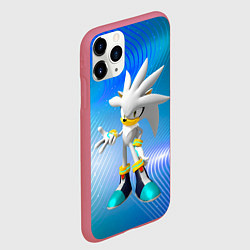 Чехол iPhone 11 Pro матовый Соник серебряный, цвет: 3D-малиновый — фото 2