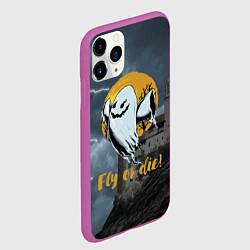 Чехол iPhone 11 Pro матовый Fly or die! Castle, цвет: 3D-фиолетовый — фото 2