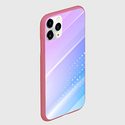 Чехол iPhone 11 Pro матовый Абстракция с неоном, цвет: 3D-малиновый — фото 2