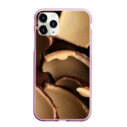 Чехол iPhone 11 Pro матовый Кусочки шоколадных яйиц, цвет: 3D-розовый