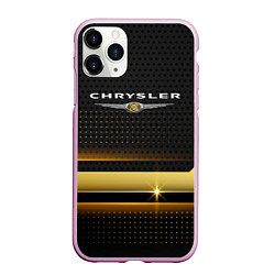 Чехол iPhone 11 Pro матовый Chrysler abstraction, цвет: 3D-розовый