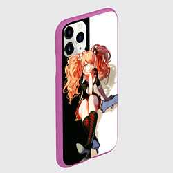 Чехол iPhone 11 Pro матовый Джунко Эношима - Danganronpa, цвет: 3D-фиолетовый — фото 2