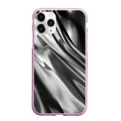 Чехол iPhone 11 Pro матовый Объёмный сатин - текстура, цвет: 3D-розовый