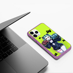 Чехол iPhone 11 Pro матовый Ребекка из аниме Cyberpunk Edgerunners, цвет: 3D-фиолетовый — фото 2