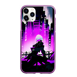 Чехол iPhone 11 Pro матовый Люси из аниме Cyberpunk Edgerunners