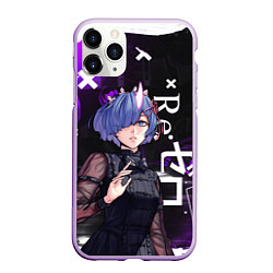 Чехол iPhone 11 Pro матовый Рем в черном - Re:Zero