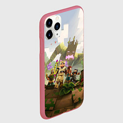 Чехол iPhone 11 Pro матовый Джунгли - Майнкрафт, цвет: 3D-малиновый — фото 2