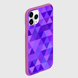 Чехол iPhone 11 Pro матовый Фиолетовые фигуры, цвет: 3D-фиолетовый — фото 2