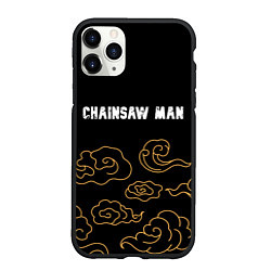 Чехол iPhone 11 Pro матовый Chainsaw Man anime clouds