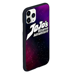 Чехол iPhone 11 Pro матовый JoJo Bizarre Adventure gradient space, цвет: 3D-черный — фото 2