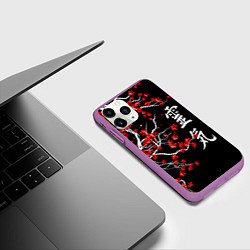 Чехол iPhone 11 Pro матовый Сакура в цвету, цвет: 3D-фиолетовый — фото 2
